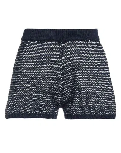 Rosie Assoulin Woman Shorts & Bermuda Shorts Navy Size S Cotton In Navy Blue