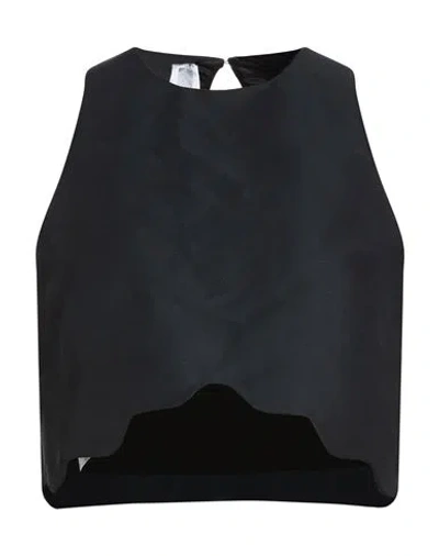 Rosie Assoulin Woman Top Black Size 8 Cotton, Acetate