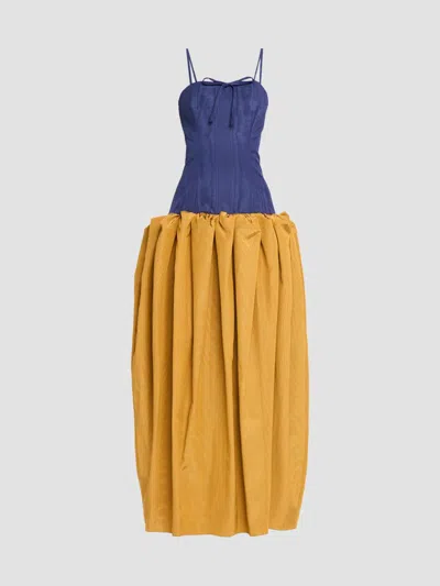 Rosie Assoulin Women's Bidi Bidi Bom Bom Cocktail Dress In Yellow