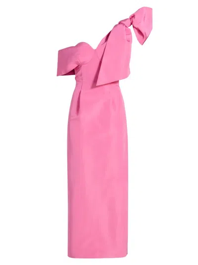Rosie Assoulin Women's Loop-dy Loo Bow Cocktail Dress In Pink