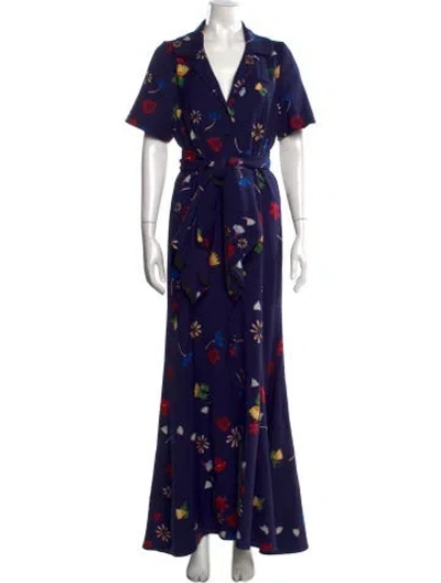 Pre-owned Rosie Assoulin Wool Long Dress In Blue