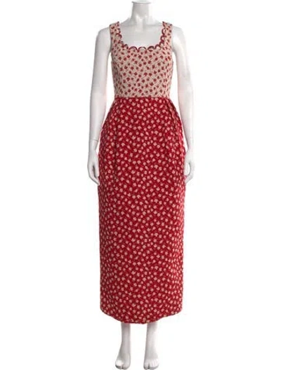 Pre-owned Rosie Assoulin Wool Long Dress In Red