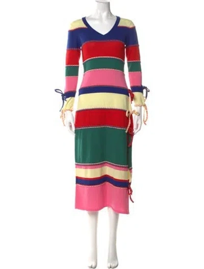 Pre-owned Rosie Assoulin Wool Long Dress W/ Tags In Pink