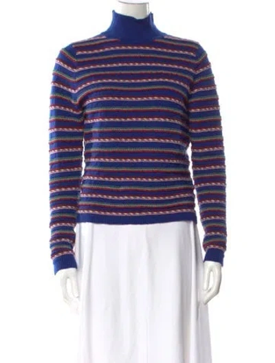Pre-owned Rosie Assoulin Wool Striped Sweater In Blue
