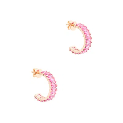 Rosie Fortescue Hoop Earrings In Pink