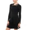 Rosie Harlow Juniors Womens Embellished Short Fit & Flare Dress In Black