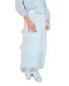 Rosie Posie Tiered Lace Skirt In White In White