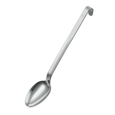 Rosle Stainless Steel 12.4 Inch Basting Spoon With Hanging Hook In Silver