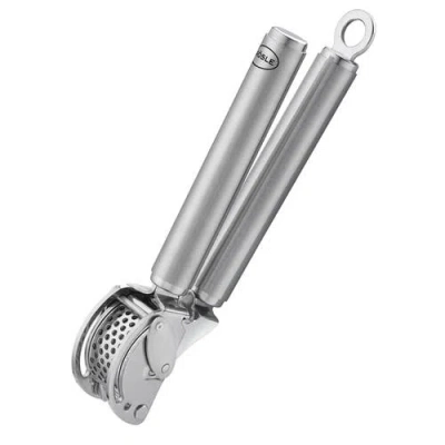 ROSLE ROSLE STAINLESS STEEL MINCING GARLIC / GINGER PRESS WITH SCRAPER, 9-INCH