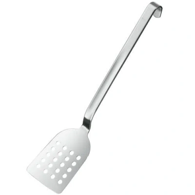 Rosle Stainless Steel Perforated Turner With Hook Handle, 13-inch