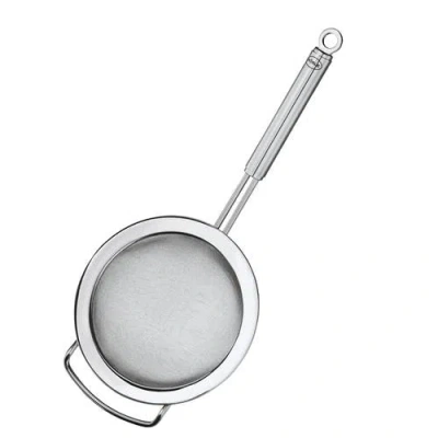 ROSLE ROSLE STAINLESS STEEL ROUND HANDLE FINE MESH KITCHEN STRAINER, 7.9-INCH