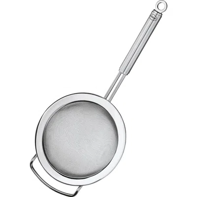 Rosle Stainless Steel Round Handle Fine Mesh Kitchen Strainer, 9.4-inch In Silver