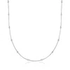 Ross-simons 0.50- Bezel-set Diamond Station Necklace In Sterling Silver In Multi