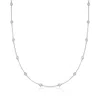 Ross-simons 0.50- Bezel-set Diamond Station Necklace In Sterling Silver In Multi