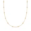 Ross-simons 0.50- Bezel-set Diamond Station Necklace In Sterling Silver In Multi