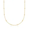 Ross-simons 0.50- Bezel-set Diamond Station Necklace In Sterling Silver In Multi
