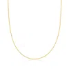 Ross-simons 0.6mm 14kt Yellow Gold Wheat Chain Necklace In Multi