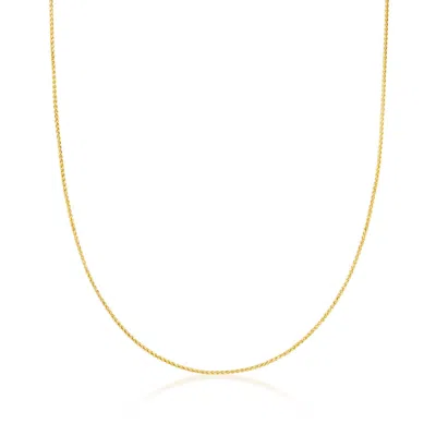 Ross-simons 0.6mm 14kt Yellow Gold Wheat Chain Necklace In Multi