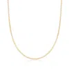 Ross-simons 0.8mm 14kt Yellow Gold Box Chain Necklace In Multi