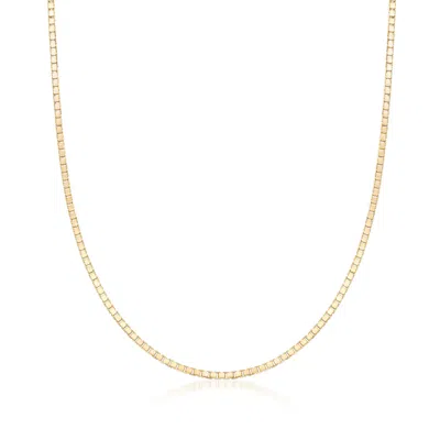 Ross-simons 0.8mm 14kt Yellow Gold Box Chain Necklace In Multi