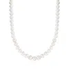 Ross-simons 10-11mm Cultured Pearl Necklace With 14kt Yellow Gold In Multi