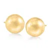Ross-simons 10mm 14kt Yellow Gold Ball Stud Earrings In Yellow