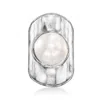 Ross-simons 12-12.5mm Cultured Pearl Hammered Ring In Sterling Silver