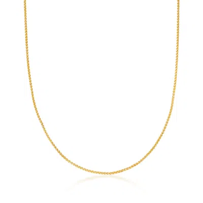 Ross-simons 1.2mm 14kt Yellow Gold Wheat Chain Necklace In Multi