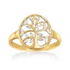 Ross-simons 14kt 2-tone Gold Cut-out Tree Of Life Ring In Multi