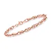 Ross-simons 14kt Rose Gold Double Oval-link Bracelet In Multi