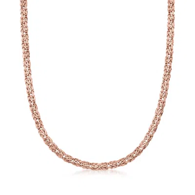 Ross-simons 14kt Rose Gold Small Byzantine Necklace In Multi