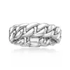 Ross-simons 14kt White Gold Curb-link Ring In Silver