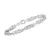 Ross-simons 14kt White Gold Double-infinity Link Bracelet In Multi