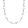 Ross-simons 14kt White Gold Heart-link Necklace In Multi