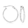 Ross-simons 14kt White Gold Hoop Earrings In White