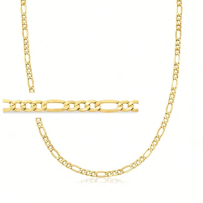 Ross-simons 14kt Yellow Gold 4.2mm Figaro-link Chain Necklace In Multi