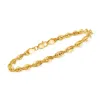 Ross-simons 14kt Yellow Gold 4mm Rope Bracelet In Multi