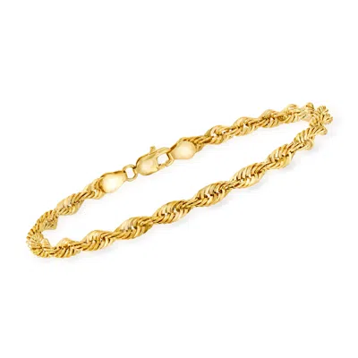 Ross-simons 14kt Yellow Gold 4mm Rope Bracelet In Multi