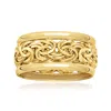 Ross-simons 14kt Yellow Gold Bordered Byzantine Ring In Gold