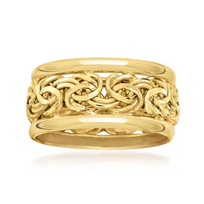 Ross-simons 14kt Yellow Gold Bordered Byzantine Ring