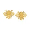 Ross-simons 14kt Yellow Gold Bumblebee Stud Earrings In Yellow