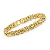 Ross-simons 14kt Yellow Gold Byzantine Bracelet In Multi