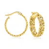 Ross-simons 14kt Yellow Gold Byzantine Hoop Earrings In Yellow