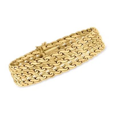 Ross-simons 14kt Yellow Gold Cestina-link Bracelet In Multi