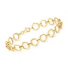 Ross-simons 14kt Yellow Gold Circle-link Bracelet In Multi