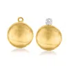 Ross-simons 14kt Yellow Gold Concave Petite Disc Drop Earring Jackets In Yellow