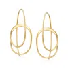 Ross-simons 14kt Yellow Gold Curled Wire Drop Earrings In Yellow