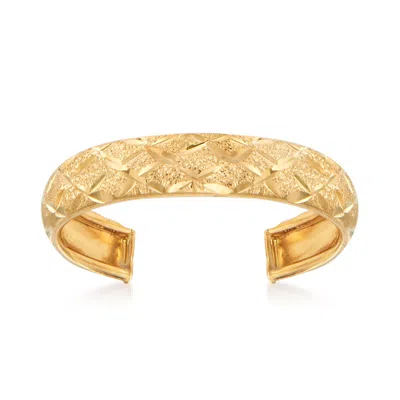 Ross-simons 14kt Yellow Gold Diamond-cut Adjustable Toe Ring