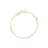 Ross-simons 14kt Yellow Gold Dolphin Anklet In Multi