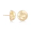 Ross-simons 14kt Yellow Gold Domed Button Earrings In Yellow